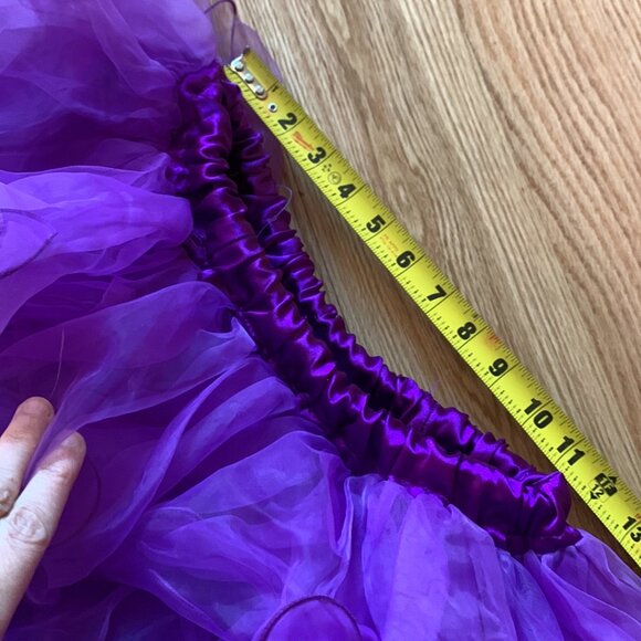 VINTAGE - Purple Multi layered Ruffle Tutu Skirt - XL kids - medium adult - Picture 8 of 9